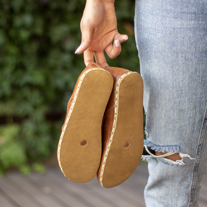 Barefoot Matte Brown Leather Women's Shoes "Modern Style"