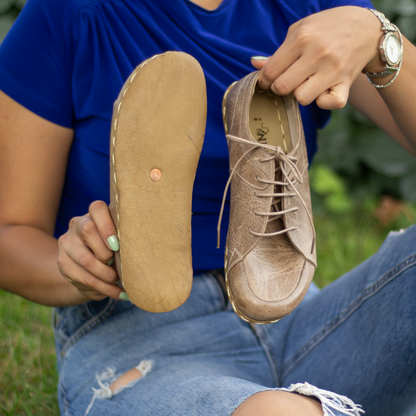 Handmade Women's Visionary Leather Barefoot Sneakers