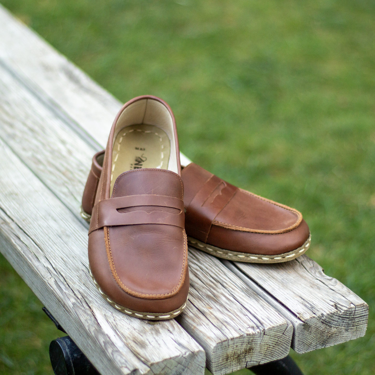 Men's Leather Earthing Barefoot Shoes Crazy New Brown