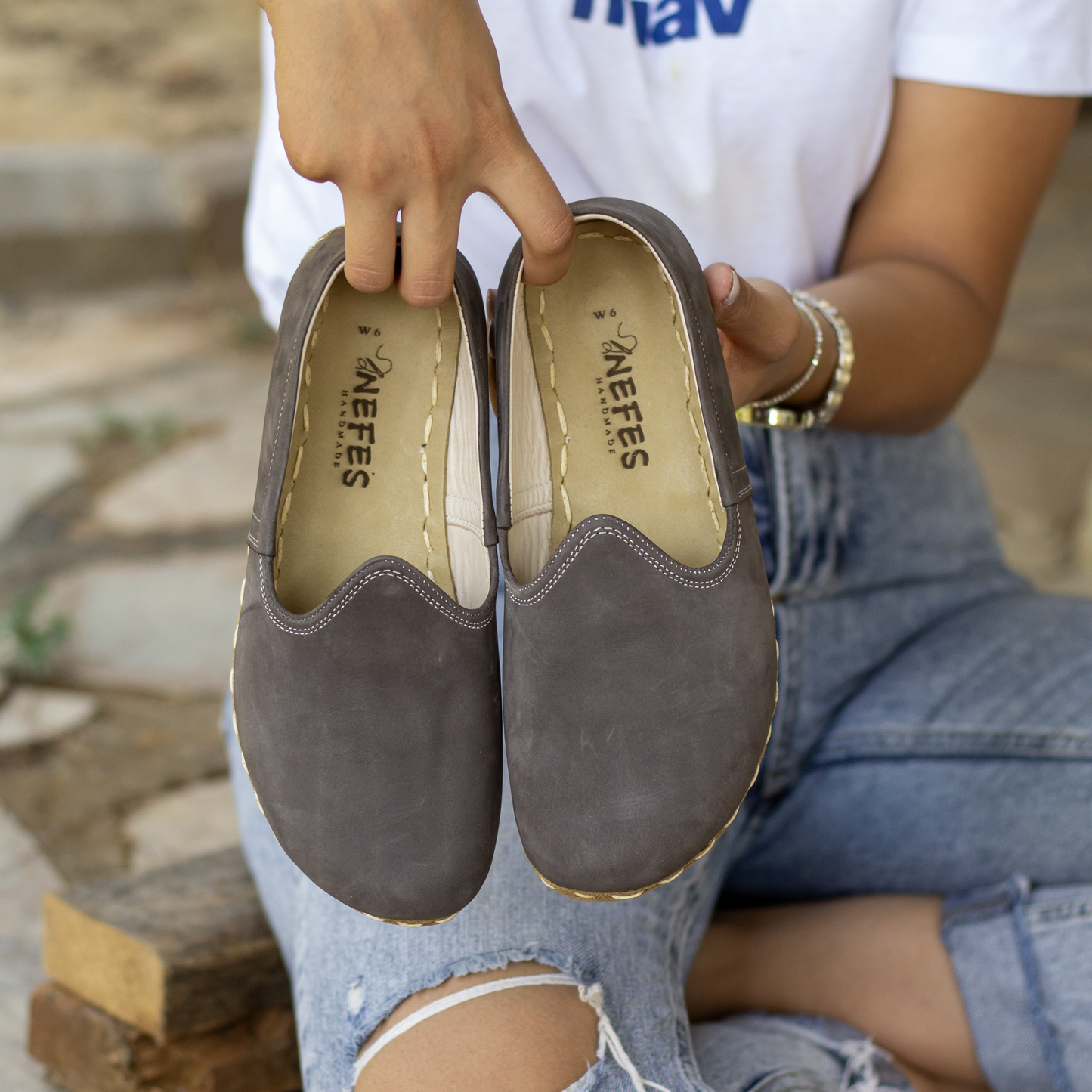 Barefoot Nubuck Gray Shoes Women's