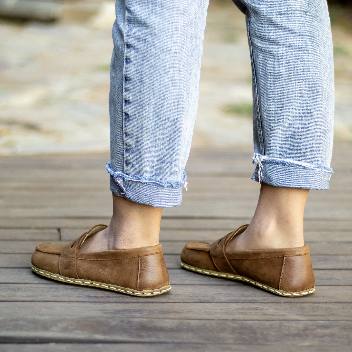 Earthing Barefoot Shoes Matte Brown Women's