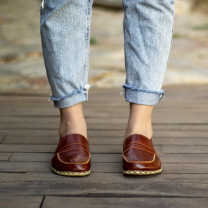 Earthing Barefoot Shoes Tornado Brown Women's