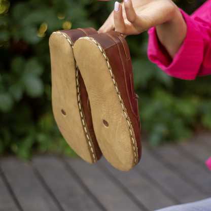 Earthing Barefoot Shoes Crazy New Brown Women's