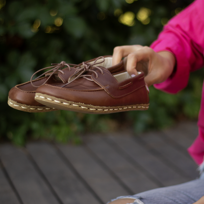 Earthing Barefoot Shoes Crazy New Brown Women's