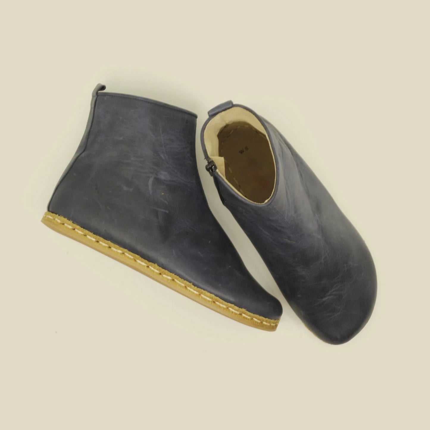 Ankle Barefoot Boots for Women Navy Blue