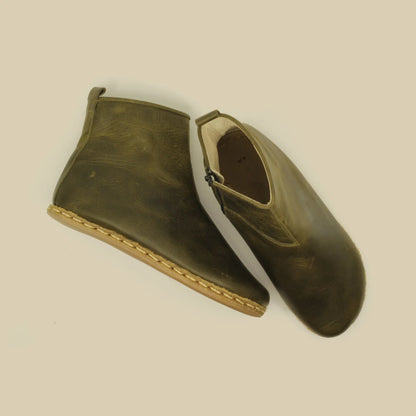 Ankle Barefoot Boots for Women Olive Green