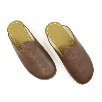 Barefoot Bitter Brown Close Toed Slippers