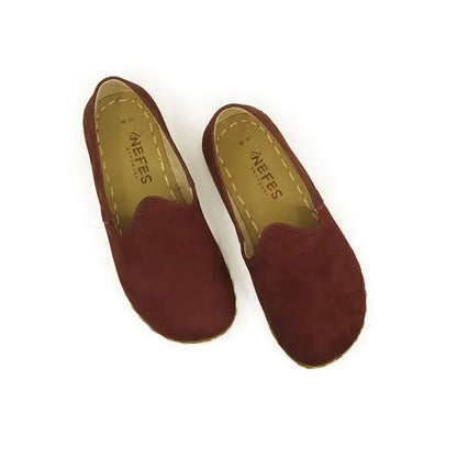 Barefoot Nubuck Burgundy Shoes Women's