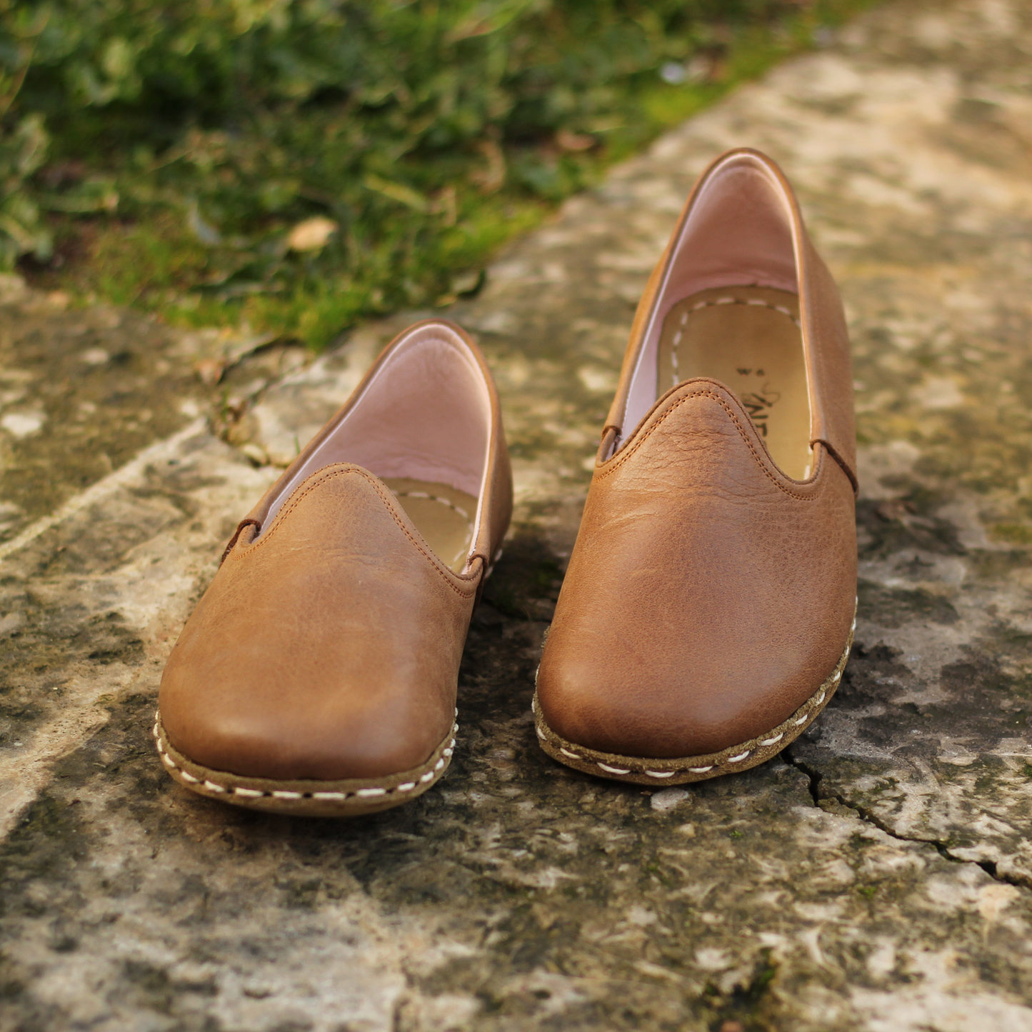 Barefoot Matte Brown Leather Shoes: Handmade For Men's