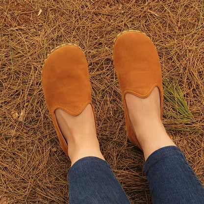 Barefoot Nubuck Orange Shoes Women's