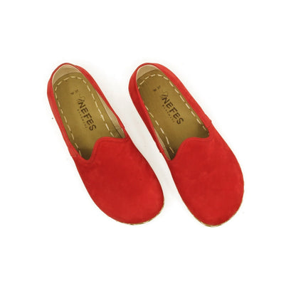 Barefoot Nubuck Red Shoes Women's