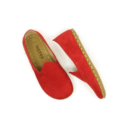 Barefoot Nubuck Red Shoes Women's