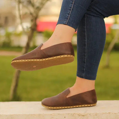 Handmade Barefoot Shoes Women's  - Crazy Classic Brown