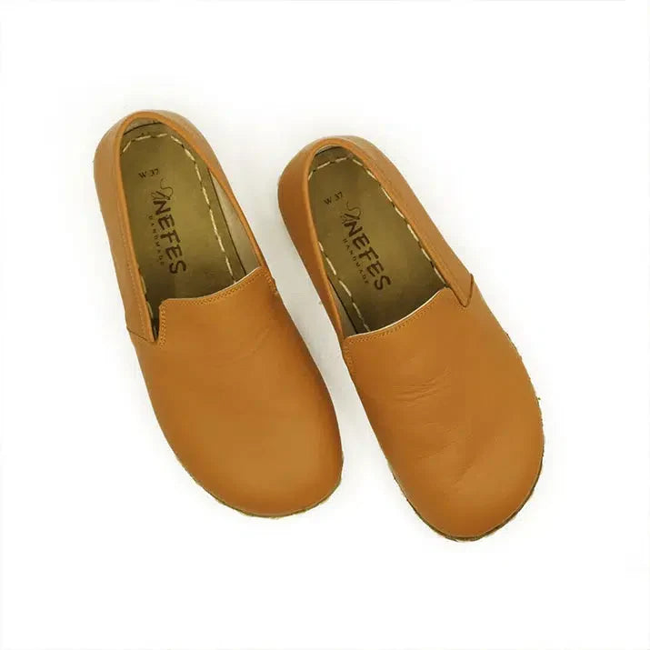 Handmade Women's Barefoot Shoes - Light Orange