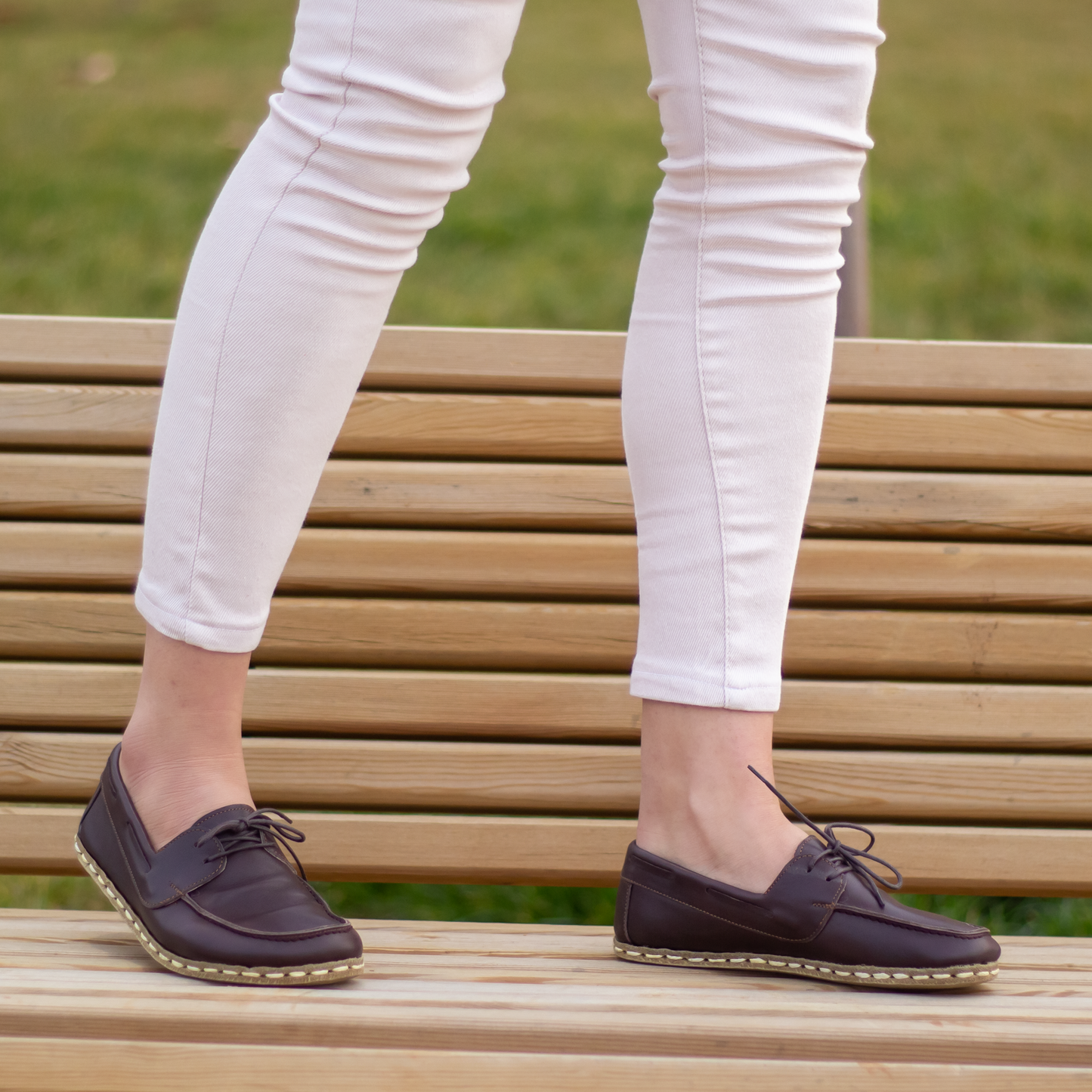 Bitter Brown Women's Leather Earthing Barefoot Shoes