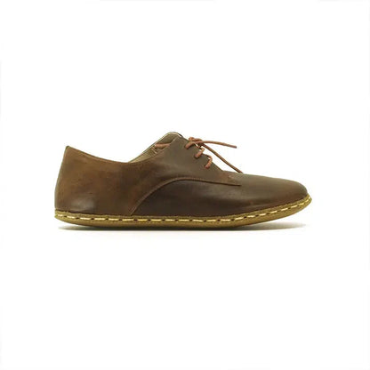 Lace-up Barefoot Men's Shoes Crazy Classic Brown