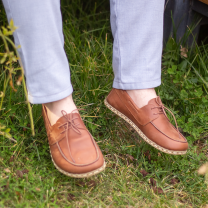 Crazy New Brown Men's Leather Earthing Barefoot Shoes