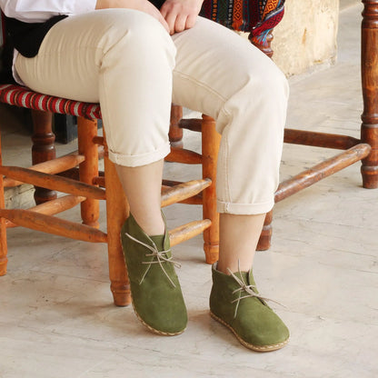 Green Oxford Boots Women's