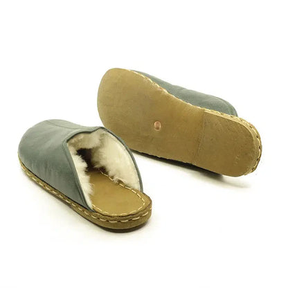 Men's Sheepskin Slippers Green