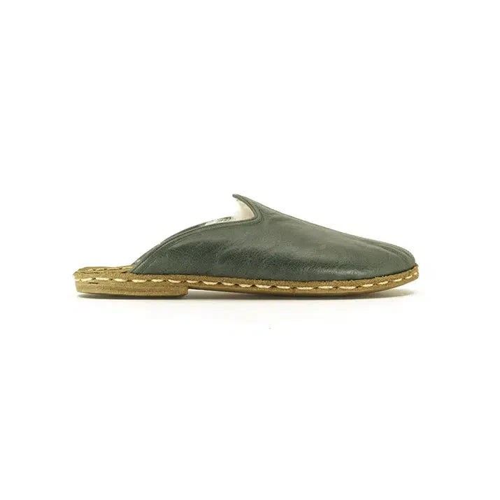 Sheepskin Green Women's Slippers