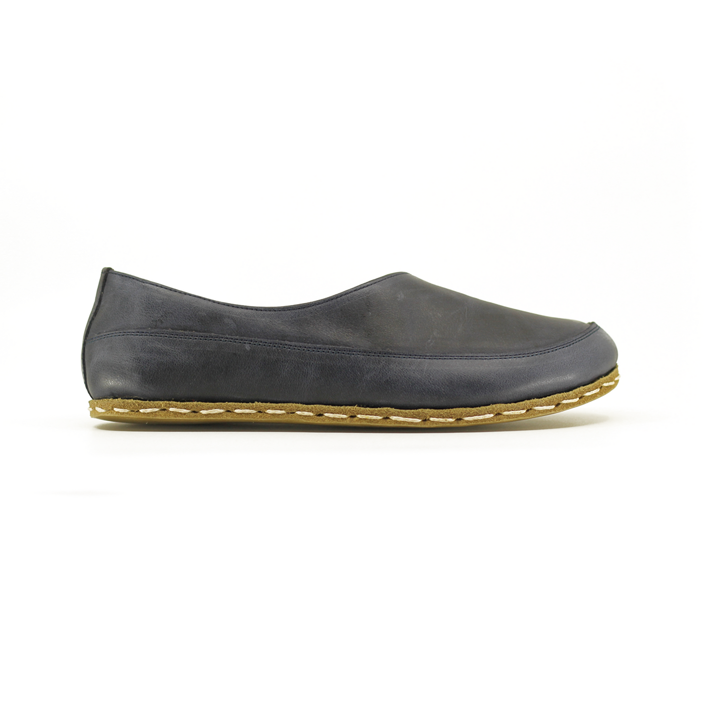 Handmade Barefoot Loafers for Women Navy Blue