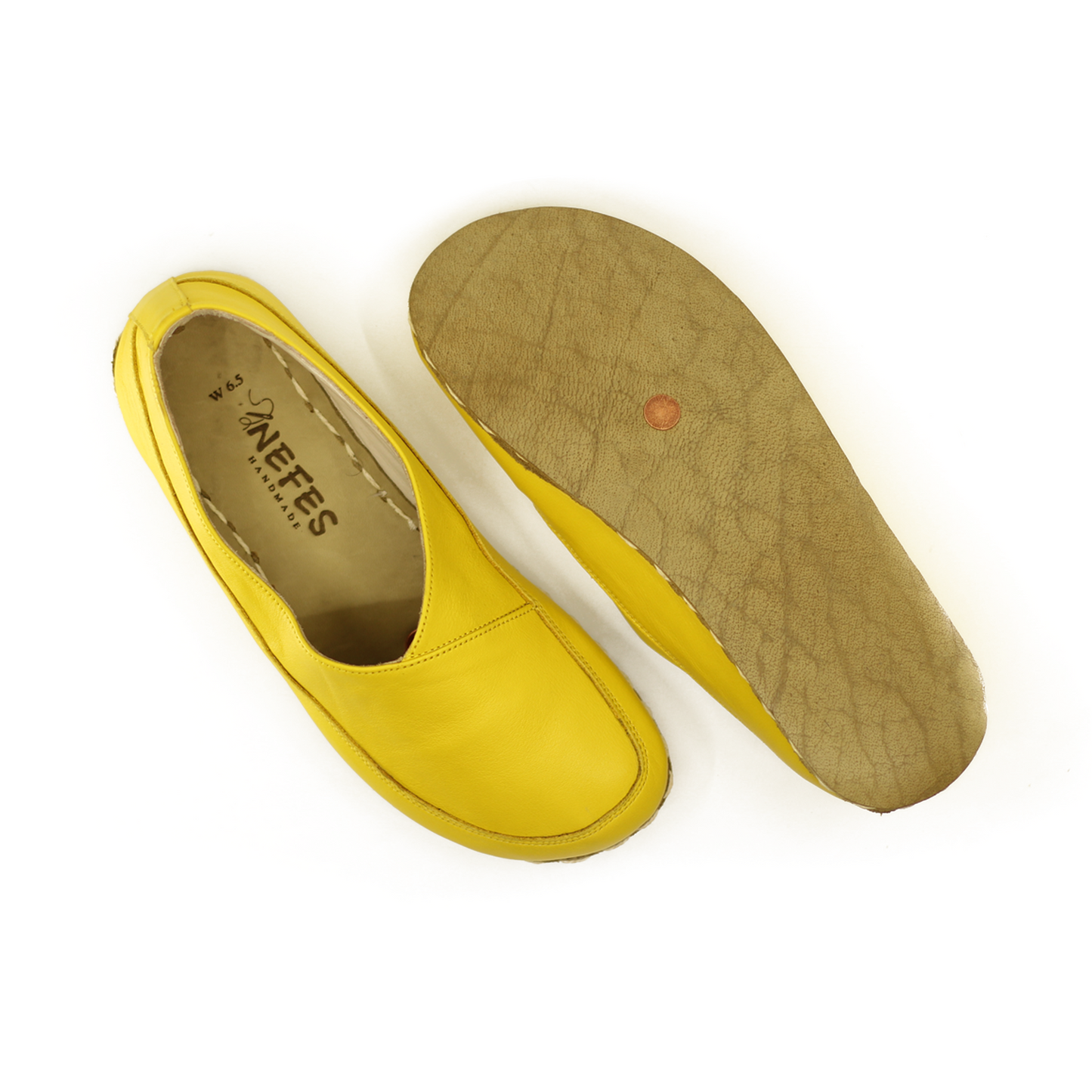 Handmade Barefoot Loafers for Women Yellow