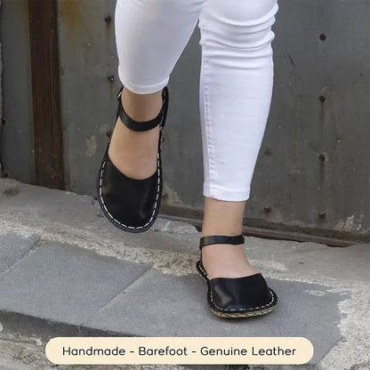 Black Barefoot Handmade Leather Sandals