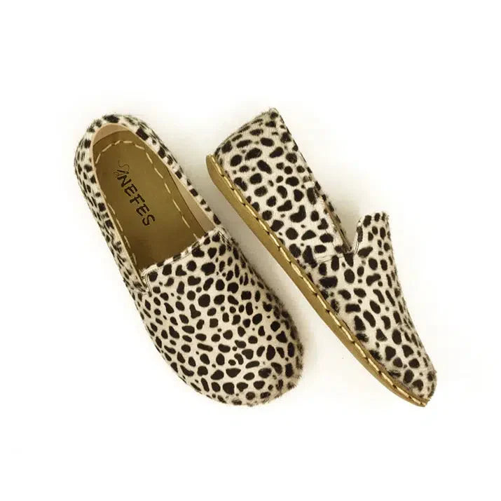 Handmade Women's Barefoot Shoes - Leopard Print