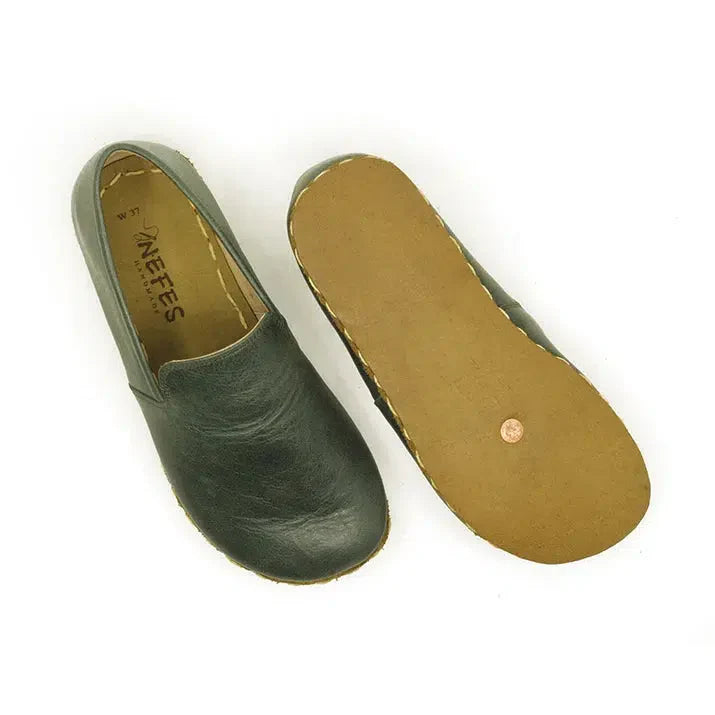 Handmade Women's Barefoot Shoes - Toledo Green