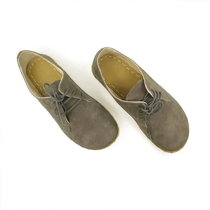 Lace-up Barefoot Men's Shoes Nubuck Gray