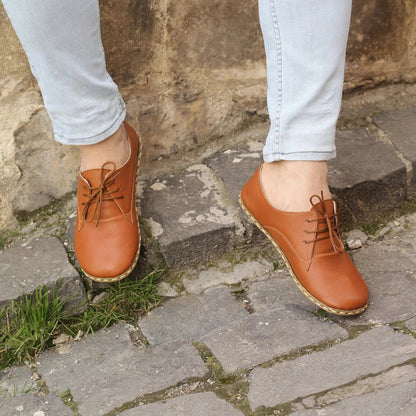 Lace-up Barefoot Men's Shoes Antique Brown