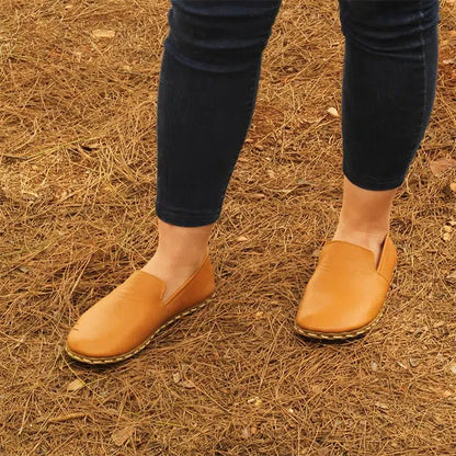 Handmade Women's Barefoot Shoes - Light Orange