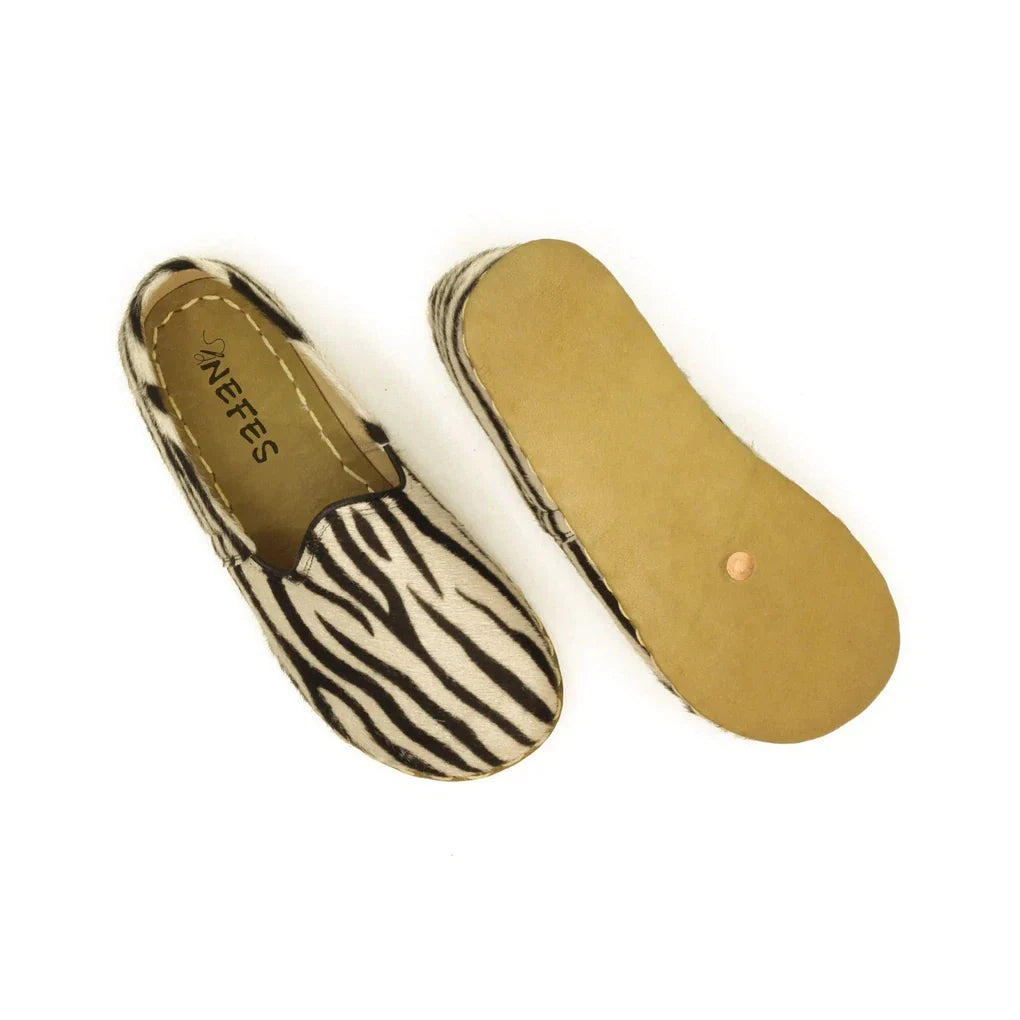 Men's Barefoot Shoes Zebra Patterned