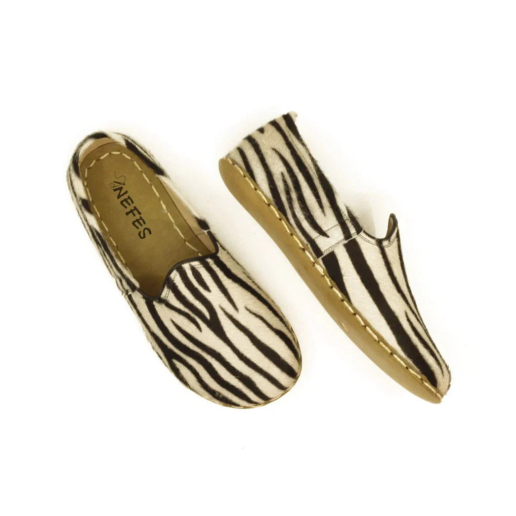 Men's Barefoot Shoes Zebra Patterned