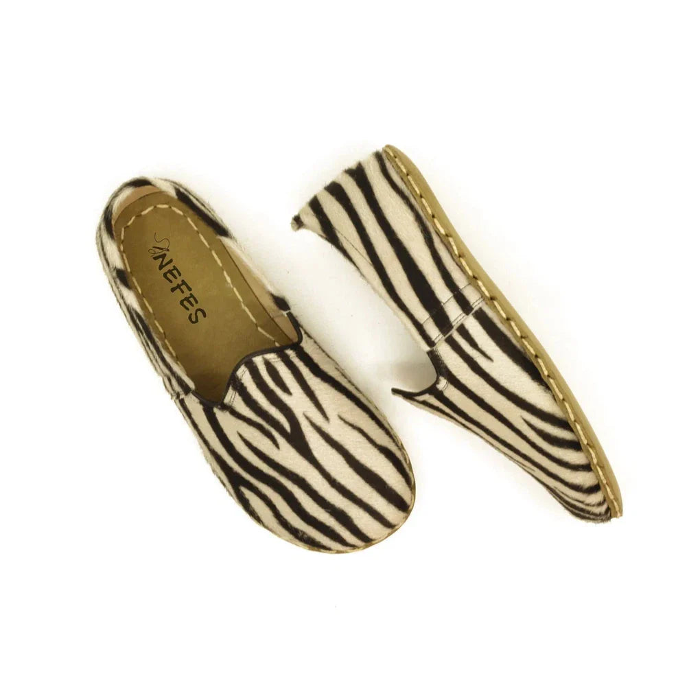 Men's Barefoot Shoes Zebra Patterned