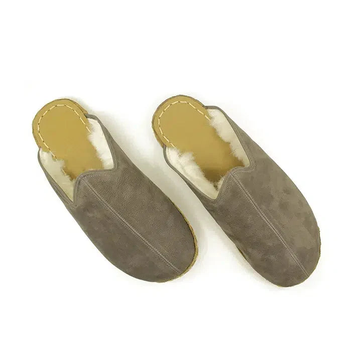 Men's Sheepskin Slippers Gray