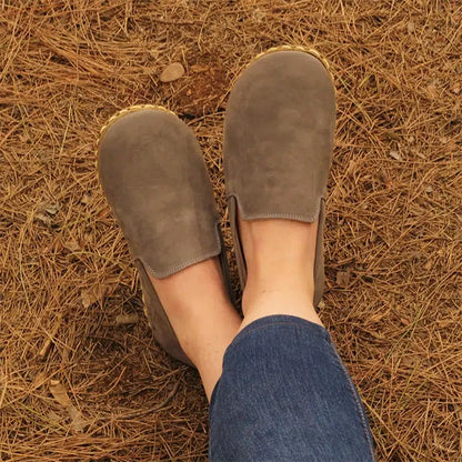 Handmade Women's Barefoot Shoes - Nubuck Gray