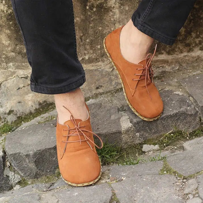 Lace-up Barefoot Men's Shoes Orange