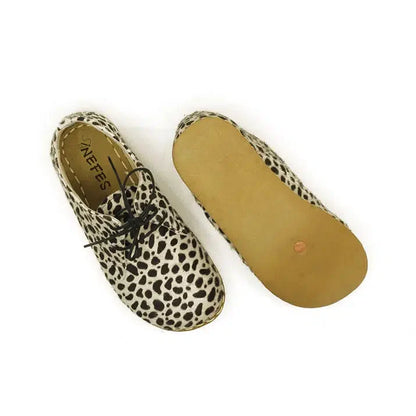 Oxford Style Lace-up Leopard Style Women's Shoes