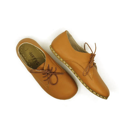 Oxford Style Lace-up Light Brown Women's Shoes