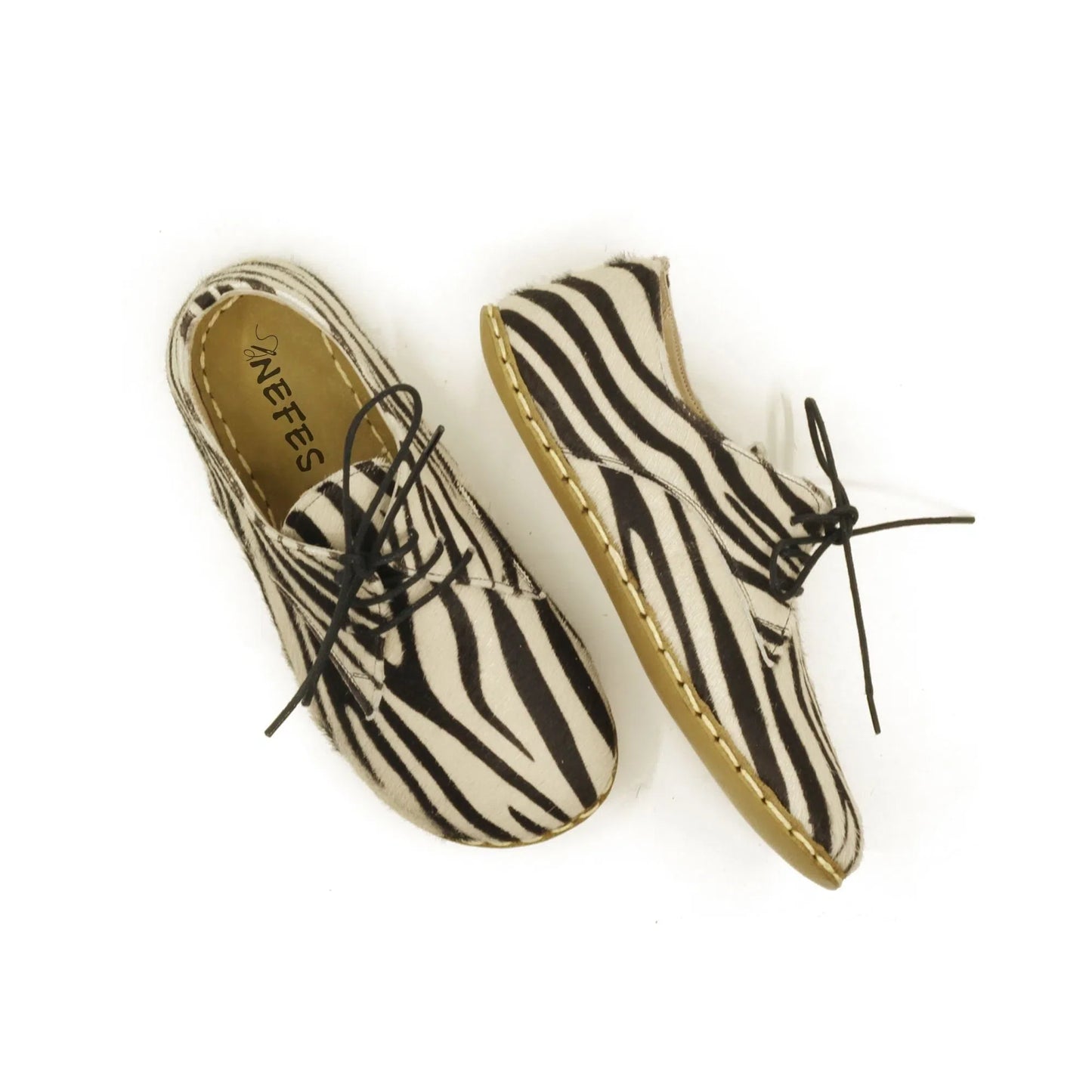 Oxford Style Lace-up Zebra Women's Shoes