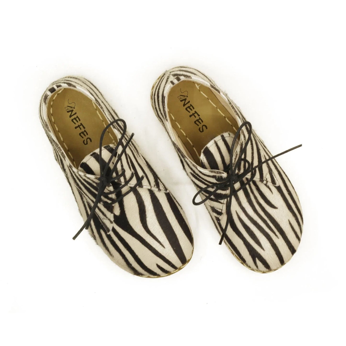 Oxford Style Lace-up Zebra Women's Shoes