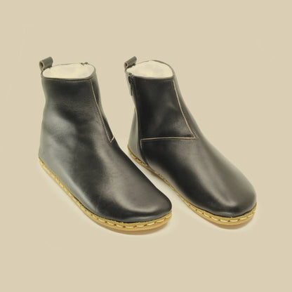 Shearling Ankle Boots Black for Women