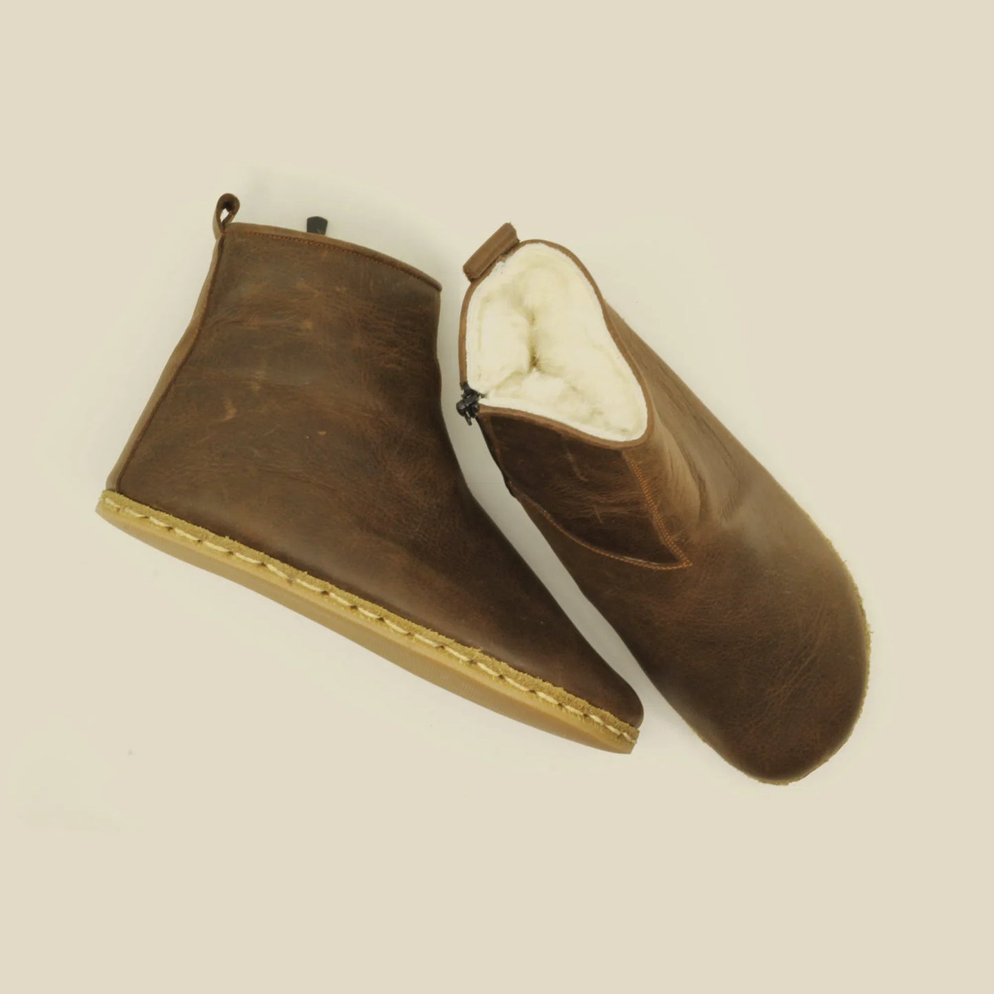 Shearling Ankle Boots Brown for Women