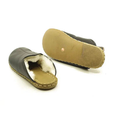 Men's Sheepskin Slippers Black