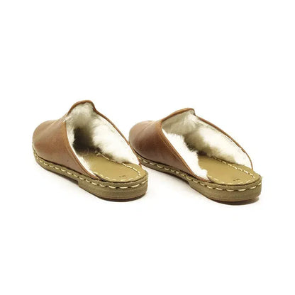 Winter Sheepskin Slippers Brown Women's