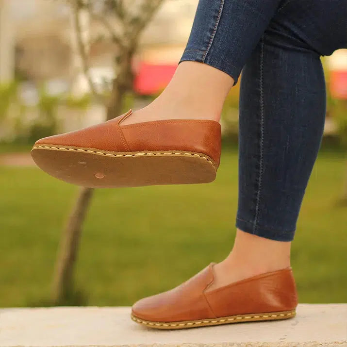 Handmade Women's Barefoot Shoes - Antique Brown