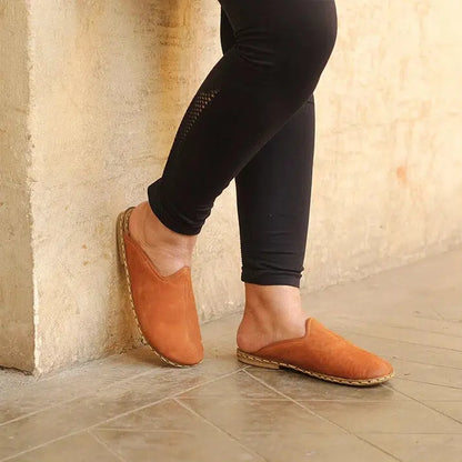 Sheepskin Orange Nubuck Women's Slippers